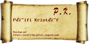 Pálfi Kristóf névjegykártya