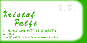 kristof palfi business card